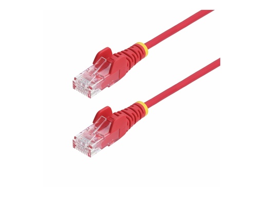 [N6PAT250CMRDS] StarTech.com 2.5m Red Slim CAT6 Ethernet Cable, Snagless, 28AWG, LSZH - Patch-Kabel - RJ-45 (M)