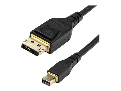 [DP14MDPMM2MB] StarTech.com StarTech 6ft (2m) VESA Certified Mini DisplayPort to DisplayPort 1.4 Cable, 8K 60Hz HBR3 HDR, Super UHD mDP to DP 1.4 Cord, Slim (34 AWG)