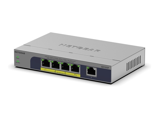 [GS105P-300EUS] Netgear GS105P - Switch - unmanaged - 1 x 10/100/1000 + 4 x 10/100/1000 (PoE+)