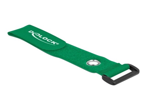 [19553] Delock Klettverschluss-Cinchkabelbinder - 28 cm - grün (Packung mit 3)