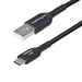 [USB2AC15CMBK] StarTech.com 6in USB-A to USB-C Charging Cable Charge/Sync 3A USB 2.0 TPE Jacket - Black - Kabel - Digital/Daten