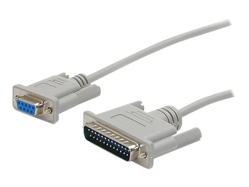 [SCNM925FM] StarTech.com 3m gekreuztes DB9 auf DB25 Seriell Nullmodemkabel - Bu/St - 9 polig Nullmodem Kabel - Nullmodemkabel - DB-9 (W)
