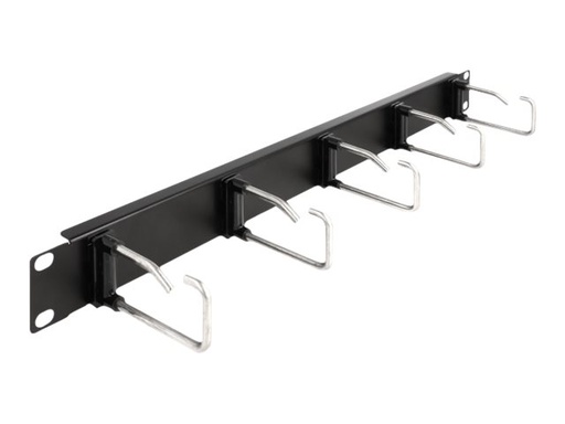 [66918] Delock Verlegetafel für Rack-Kabelmanagement - mit 5 Metallhaken - Schwarz - 1U - 48.3 cm (19")