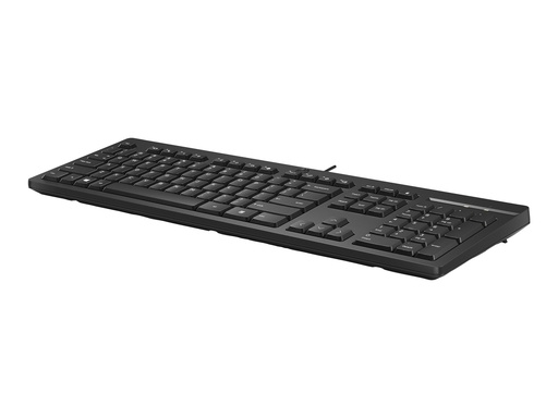 [266C9A6#ABY] HP 125 - Tastatur - full size - USB - QWERTY - Dänisch - Schwarz (Packung mit 12)