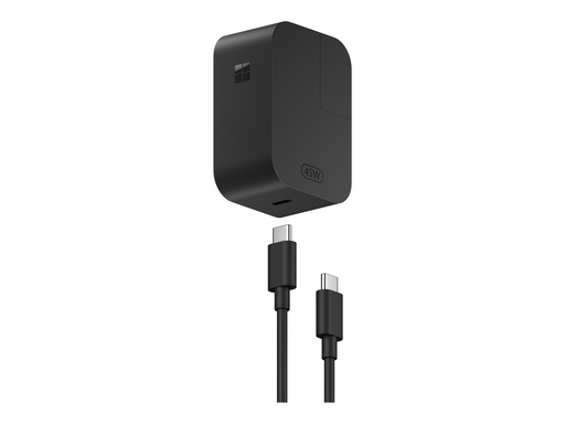 [EP2-29840] Microsoft Surface 45W Power Supply - USB-C Netzteil - Wechselstrom 100-240 V - 45 Watt - Deutschland, EMEA - Schwarz - für Surface Laptop Copilot+ PC for Business (13-inch)