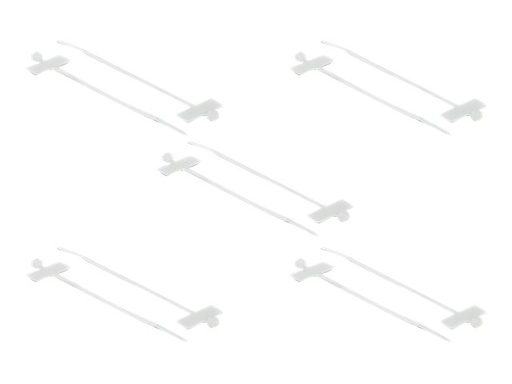 [18954] Delock Cable Tie with Label Tap - Kabelbinder - 10 cm - weiß (Packung mit 10)