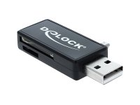 [91731] Delock Micro USB OTG Card Reader + USB A male - Kartenleser (MMC, SD, microSD, SDHC, microSDHC, SDXC, microSDXC)