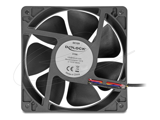 [67298] Delock Gehäuselüfter - axial - 120 mm - Schwarz
