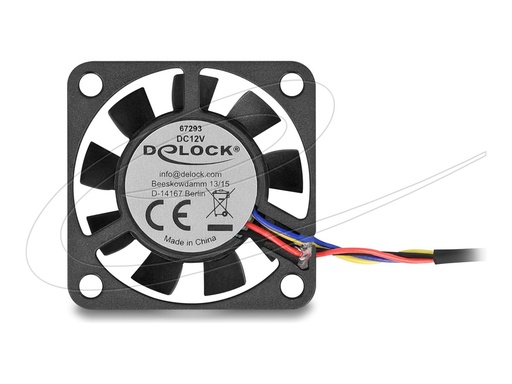 [67293] Delock Gehäuselüfter - axial - 40 mm - Schwarz
