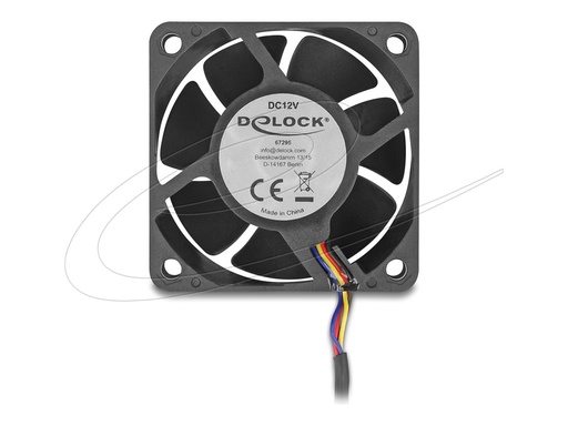 [67295] Delock Gehäuselüfter - axial - 60 mm - Schwarz