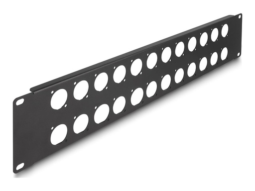 [88055] Delock Patchpanel (Blindblech) - D-Typ - Rack montierbar - Schwarz - 2U - 48.3 cm (19")