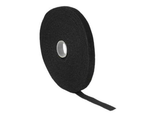 [18712] Delock Velcro - Kabelbinderrolle - 10 m - Schwarz