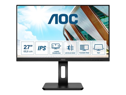 [27P2Q] AOC 27P2Q - LED-Monitor - 68.6 cm (27") - 1920 x 1080 Full HD (1080p)