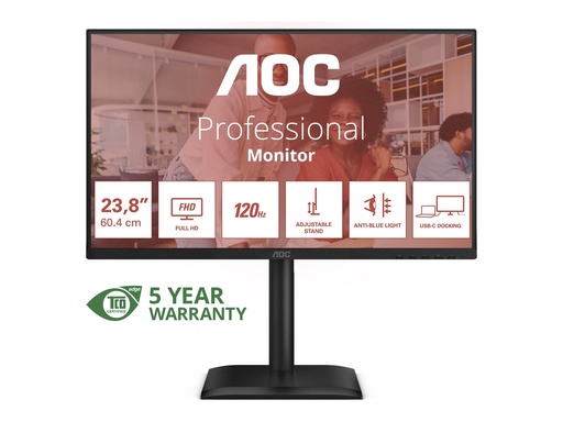 [24E4CV] AOC 24E4CV - LED-Monitor - 61 cm (24") (23.8" sichtbar) - 1920 x 1080 Full HD (1080p)