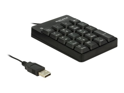 [12481] Delock Tastenfeld - USB - Schwarz - retail