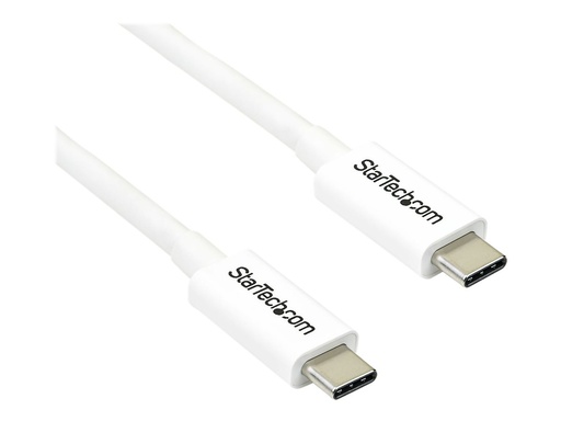 [TBLT3MM2MW] StarTech.com 6.6ft (2m) Thunderbolt 3 Cable, 20Gbps, 100W PD, 4K Video, Thunderbolt-Certified, Compatible w/ TB4/USB 3.2/DisplayPort - Thunderbolt-Kabel - USB-C (M)