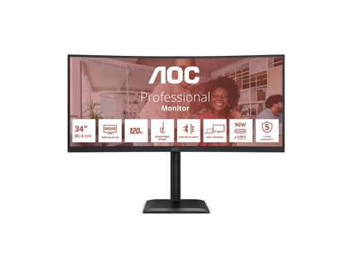 [CU34E4CV] AOC E4 CU34E4CV Computerbildschirm 34" - Flachbildschirm (TFT/LCD) - 86,4 cm