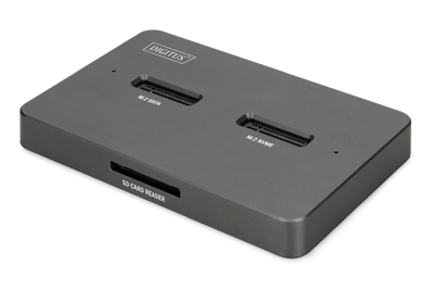 [DA-71546-1] DIGITUS M.2 NVMe + M.2 SATA SSD Docking Station mit SD-Express Kartenleser, USB-C