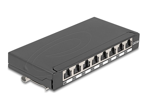 [90573] Delock Patch Panel - mini - DIN schienenmontierbar, geeignet für Wandmontage, Desktop