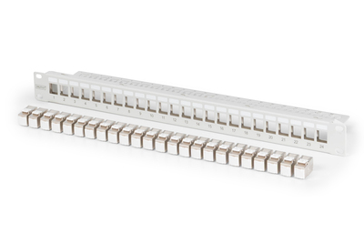 [DN-91410-24] DIGITUS Modulares Patch Panel, 24-Port, bestückt mit 24x DN-93615