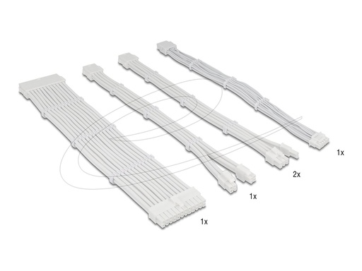 [84542] Delock Stromkabelkit - weiß