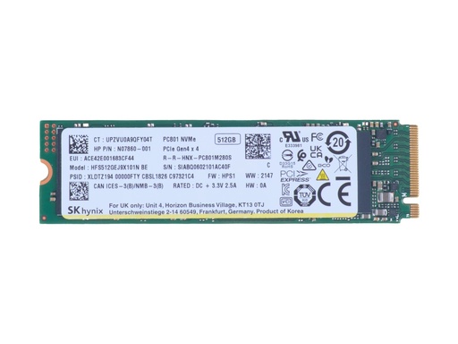 [B8BD5AA] HP  SSD - 512 GB - intern - M.2 2280 - PCIe 4.0 x4 (NVMe)