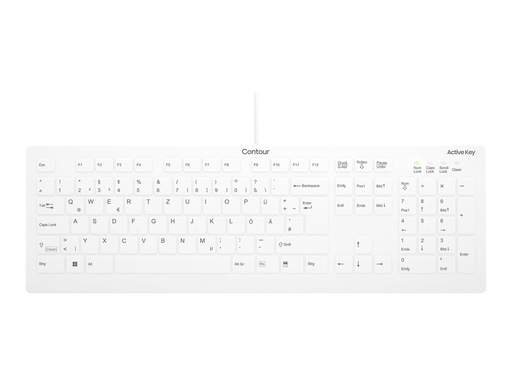 [AK-C8112-U1-W/DE] Cherry Contour Active Key QuickClean AK-C8112 - Tastatur