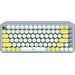 [920-010824] Logitech POP Keys - Mini - Kabellos - RF Wireless + Bluetooth - Mechanischer Switch - QWERTY - Grün - Violett - Weiß - Gelb