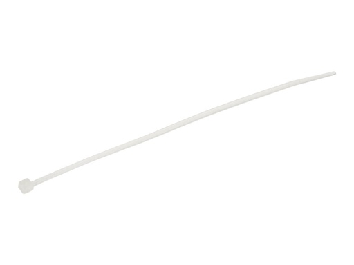 [CBMZT6N] StarTech.com 15cm(6") Cable Ties, 3mm(1/8") wide, 39mm(1-3/8") Bundle Diameter, 18kg(40lb) Tensile Strength, Nylon Self Locking Zip Ties with Curved Tip, 94V-2/UL Listed, 100 Pack, White - Nylon 66 Plastic - TAA (CBMZT6N)