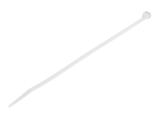 [CBMZT8N] StarTech.com 20cm(8") Cable Ties, 4mm(1/8") wide, 55mm(2-1/8") Bundle Diameter, 22kg(50lb) Tensile Strength, Nylon Self Locking Zip Ties with Curved Tip, 94V-2/UL Listed, 100 Pack, White - Nylon 66 Plastic - TAA (CBMZT8N)