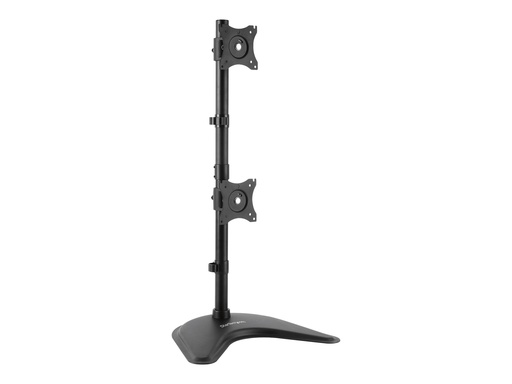 [ARMBARDUOV] StarTech.com Startech Vertikale Dual Monitorhalterung - Heavy Duty Stahl - Für VESA Monitore bis zu 27 Zoll - Verstellbarer zweifach Moniotrständer - Aufstellung - für 2 Monitore - stabiler Stahl - Schwarz - Bildschirmgröße: 33-68.6 cm (13"-27")