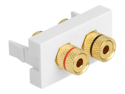 [81397] Delock Easy 45 - Einrastmodul - Farbring rot / schwarz - 2 x Polklemme, 2 x Polklemme (extern)