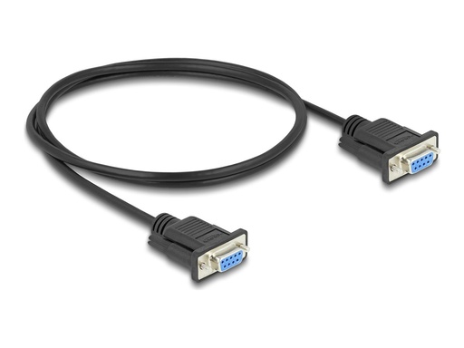 [86823] Delock Serielles RS-232-Kabel - DB-9 (W) schraubbar zu DB-9 (W)