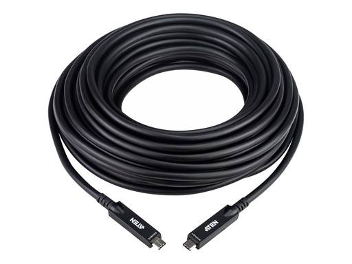 [UE3415F-AT] ATEN USB-Kabel - USB-C (M) zu USB-C (M) - USB 3.2 Gen 2 / DisplayPort 2.1 - 5 V - 15 m - Active Optical Cable (AOC)