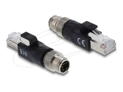 [90833] Delock Netzwerkadapter - 8 pin M12-X (M) zu RJ-45 (M)