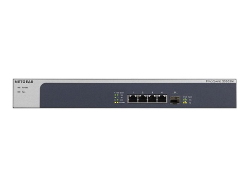 [XS505M-100EUS] Netgear XS505M - Switch - unmanaged - 4 x 10 Gigabit Ethernet + 1 x 10 Gigabit SFP+