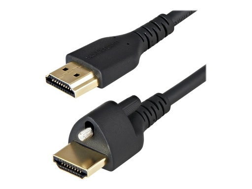 [HDMM2MLS] StarTech.com Startech 2m High Speed HDMI Kabel - 4K 60Hz HDR - HDMI-2.0-Monitorkabel mit Verriegelungsschraube für sichere Verbindung - HDMI-Kabel mit Ethernet - St/St (HDMM2MLS)
