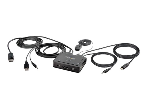 [C2-D46-UAC-CBL-KVM] StarTech.com 2-Port Hybrid USB-C DisplayPort