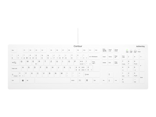 [AK-C8112-US-W/CH] Cherry Contour Active Key AK-C8112 - Tastatur - medizinisch
