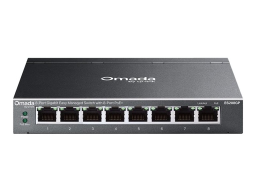 [ES208GP] TP-LINK Omada ES208GP V1 - Switch - managed - 8 x 10/100/1000 (PoE+)