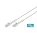 [DK-1632-A-020B-10] DIGITUS Cat 6a F-FTP abw. Patchkabel CU grau 10 St. - Kabel - Netzwerk