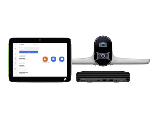 [9C941AA] Poly HP Poly Studio Large Room Bundle - Für Zoom Rooms - Kit für Videokonferenzen (Poly Studio E70 Kamera, Poly TC10 Touchcontroller, HP Mini Conferencing PC)
