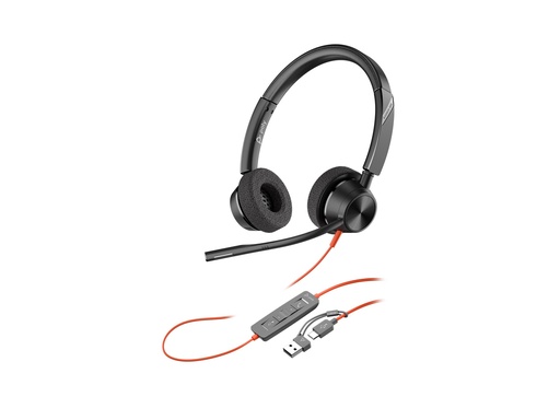[8X220AA] Poly Blackwire 3320 Stereo Headset - Headset - 20 KHz
