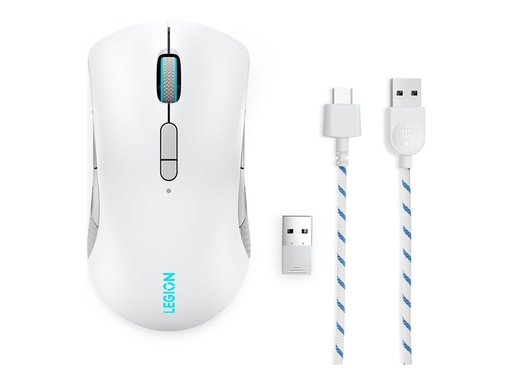 [GY51C96033] Lenovo Legion M600 Gaming Mouse - Maus - ergonomisch - rechts- und linkshändig - optisch - 9 Tasten - kabellos, kabelgebunden - 2.4 GHz, USB 2.0, Bluetooth 5.0 - schwarz (Gestell)