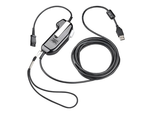 [8K6T0AA#AC3] HP Poly - Headset-Kabel - TAA-konform - Quick Disconnect männlich zu USB 2.0 A männlich - 30.5 cm - PTT-Taste (Push-to-Talk)