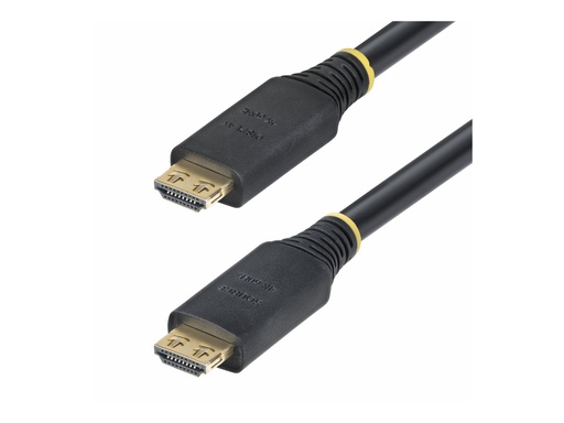 [HDMI2-CABLE-GRIP-15M] StarTech.com High Speed - HDMI-Kabel - HDMI männlich zu HDMI männlich - 15 m - abgeschirmt - Schwarz - halogenfrei, aktiv, 4K60Hz-Unterstützung, 1440p (UWQHD)