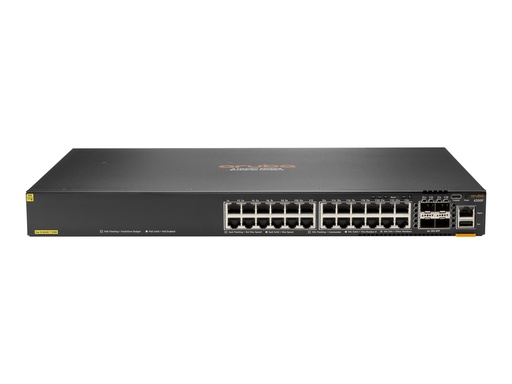 [S0M82A#B2C] HPE Aruba Networking CX 6200F 24G Class 4 PoE 4SFP 370W Switch - Switch - max. Stapelentfernung 10 km - L3 - managed - 24 x 10/100/1000 (PoE+)