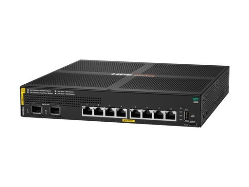 [S4R23A#ABB] HPE Aruba Networking CX 6000 8p 10M/100M/1G Class4 PoE 2p SFP 1G 67W Switch - Switch - managed - 8 x 10/100/1000 (PoE+)