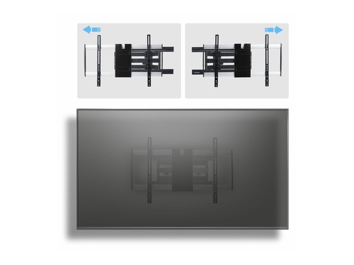 [65SAP2-TV-WALL-MOUNT] StarTech.com Befestigungskit (Wandmontage, 2 vertikale Haltebügel) - neigbar - für Flachbildschirm - low profile,VESA 600x400,45Kg - Aluminium, Stahl - Schwarz, Silber - Bildschirmgröße: 81.3-165.1 cm (32"-65")