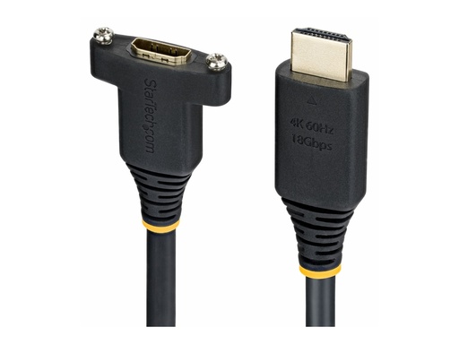 [HDMI2PNLFM-2M] StarTech.com Startech - High Speed - HDMI-Verlängerungskabel mit Ethernet - HDMI männlich zu HDMI weiblich - 2 m - Schwarz - Panelmontage, 1440p (UWQHD)